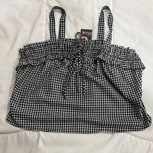 Stylish Black and White Crop Top